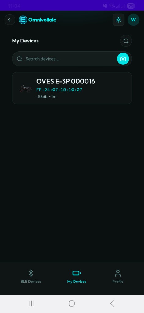My Devices scan list
