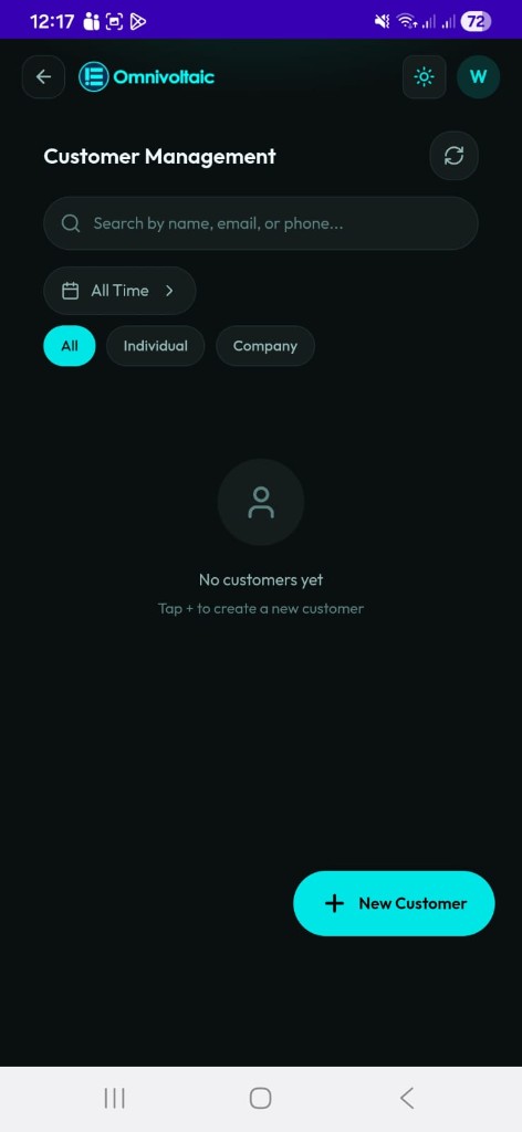 Customer Management list
