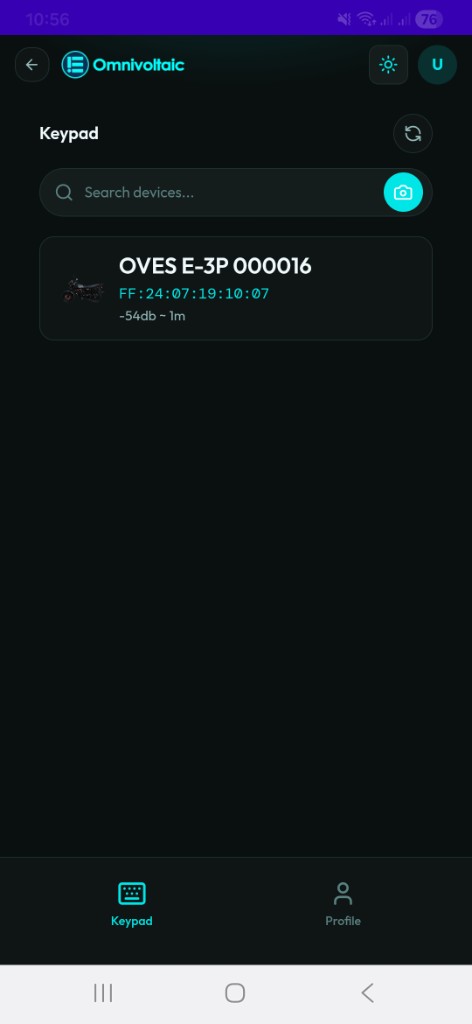 Keypad scan list