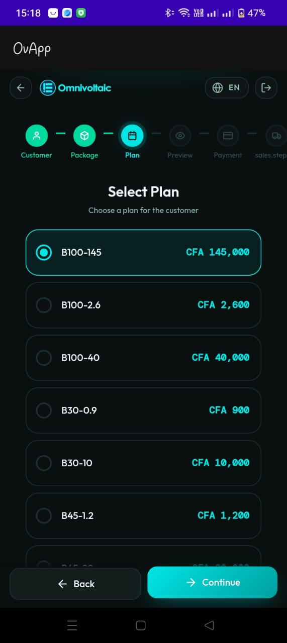 Subscription screen